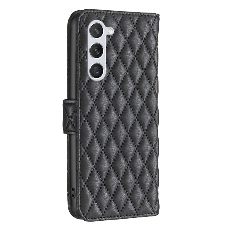 For Samsung Galaxy S25 5G Diamond Lattice Wallet Flip Leather Phone Case(Black) - Galaxy S25 5G Cases by buy2fix | Online Shopping UK | buy2fix