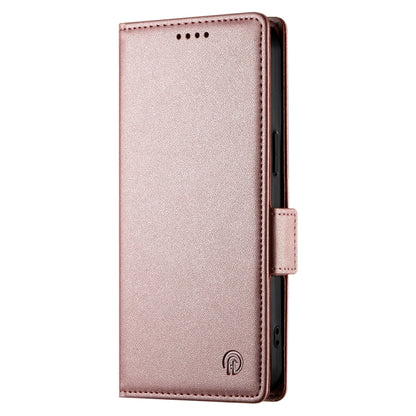 For Google Pixel 9 Side Buckle Magnetic Frosted Leather Phone Case(Rose Gold) - Google Cases by buy2fix | Online Shopping UK | buy2fix