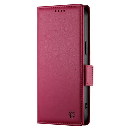 For Google Pixel 9 Side Buckle Magnetic Frosted Leather Phone Case(Wine Red) - Google Cases by buy2fix | Online Shopping UK | buy2fix