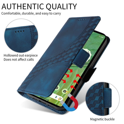 For Google Pixel 9 Pro XL Embossed Rhombus Starry Leather Phone Case(Blue) - Google Cases by buy2fix | Online Shopping UK | buy2fix