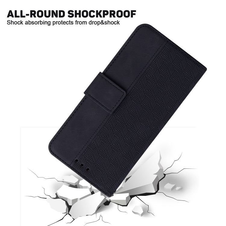 For Xiaomi Redmi K70 Pro / K70 Geometric Embossed Leather Phone Case(Black) - K70 Cases by buy2fix | Online Shopping UK | buy2fix