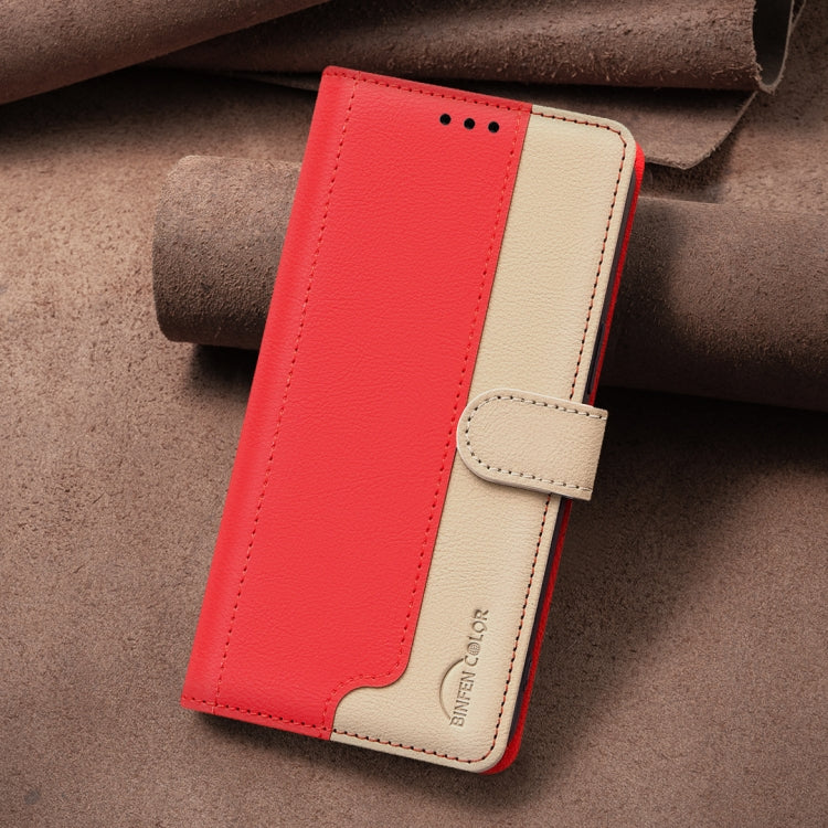 For iPhone 16 Pro Color Matching RFID Anti-theft Leather Phone Case(Red) - iPhone 16 Pro Cases by buy2fix | Online Shopping UK | buy2fix