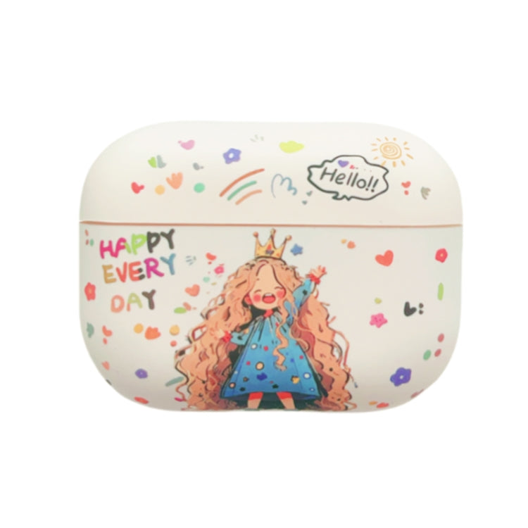 For AirPods 3 Girl Pattern Earbuds Box Frosted TPU Case(Crown) - For AirPods 3 by buy2fix | Online Shopping UK | buy2fix