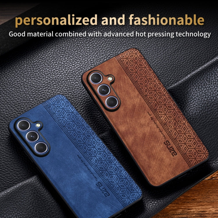 For Samsung Galaxy S25 5G AZNS 3D Embossed Skin Feel Phone Case(Brown) - Galaxy S25 5G Cases by AZNS | Online Shopping UK | buy2fix