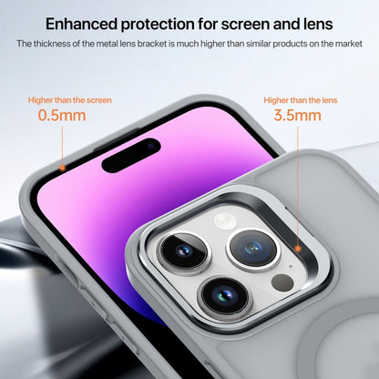 For iPhone 13 Pro Max Skin Feel Lens Holder Magsafe Phone Case(Transparent) - iPhone 13 Pro Max Cases by buy2fix | Online Shopping UK | buy2fix