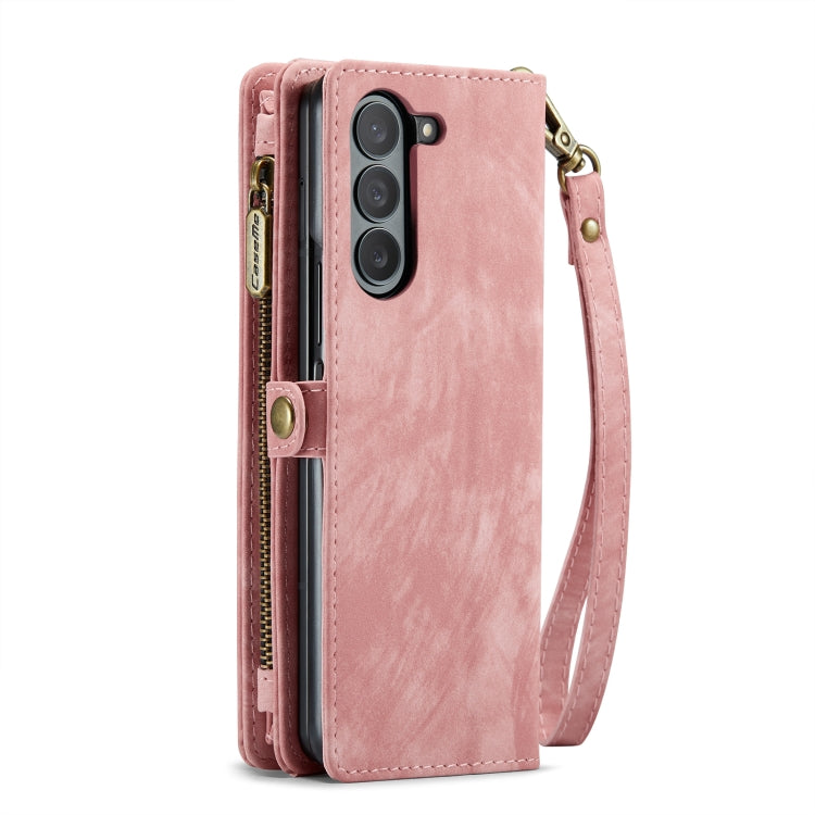 For Samsung Galaxy Z Fold6 5G CaseMe 008 Multifunctional Zipper Wallet Leather Phone Case with Lanyard(Pink) - Galaxy Z Fold6 5G Cases by CaseMe | Online Shopping UK | buy2fix