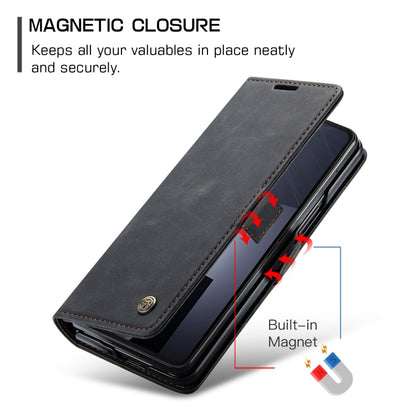 For Samsung Galaxy Z Fold6 5G CaseMe 013 Multifunctional Horizontal Flip Leather Phone Case(Black) - Galaxy Z Fold6 5G Cases by CaseMe | Online Shopping UK | buy2fix