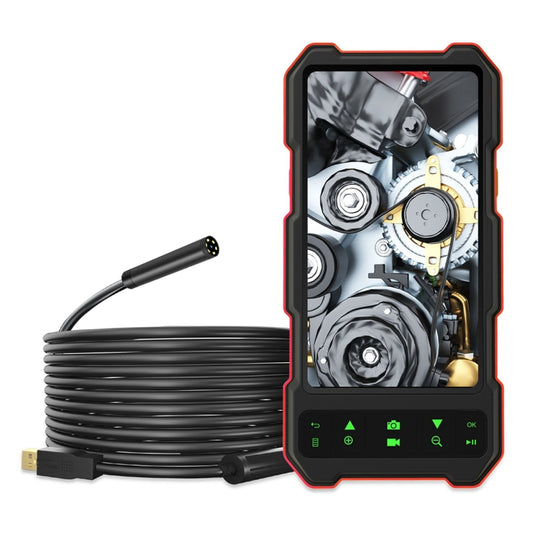 T21 4.5 inch IPS Color Screen 5.5mm Single Camera Split Hard Cable Industrial Endoscope, Length:5m(Black Red) -  by buy2fix | Online Shopping UK | buy2fix