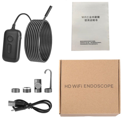 Y15 5.5mm Single Camera WiFi Connected Hard Cable HD Industrial Endoscope, Length:10m(Black) -  by buy2fix | Online Shopping UK | buy2fix