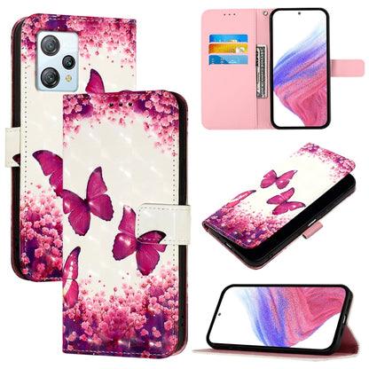 For Blackview A53 3D Painting Horizontal Flip Leather Phone Case(Rose Butterfly) - More Brand by buy2fix | Online Shopping UK | buy2fix