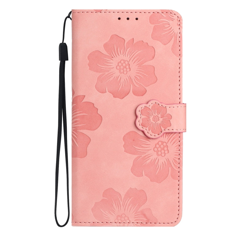 For Samsung Galaxy S25+ 5G Flower Embossing Pattern Leather Phone Case(Pink) - Galaxy S25+ 5G Cases by buy2fix | Online Shopping UK | buy2fix