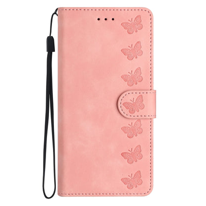 For Samsung Galaxy S25+ 5G Seven Butterflies Embossed Leather Phone Case(Pink) - Galaxy S25+ 5G Cases by buy2fix | Online Shopping UK | buy2fix