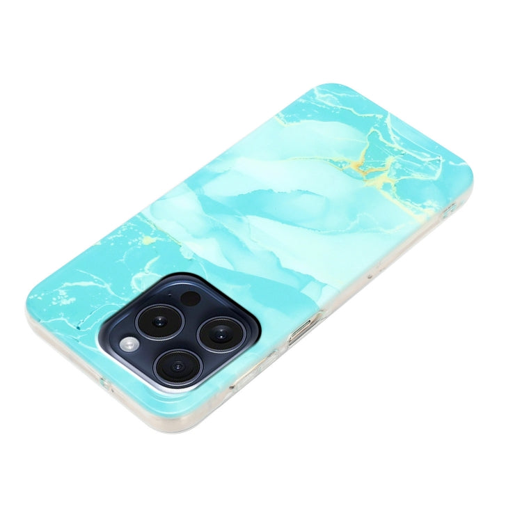 For iPhone 16 Pro IMD Marble TPU Phone Case(Green) - iPhone 16 Pro Cases by buy2fix | Online Shopping UK | buy2fix