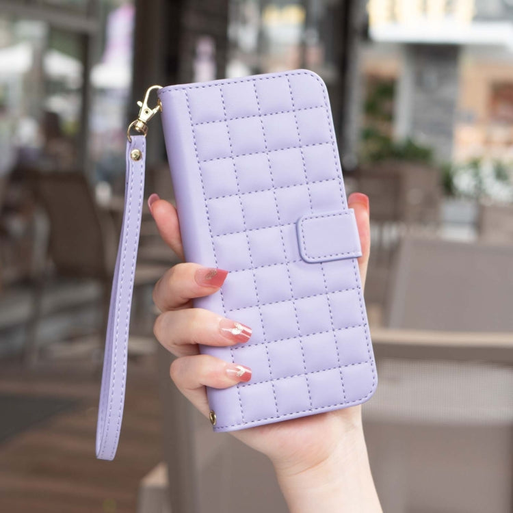 For Google Pixel 9 Square Texture Leather Phone Case(Purple) - Google Cases by buy2fix | Online Shopping UK | buy2fix