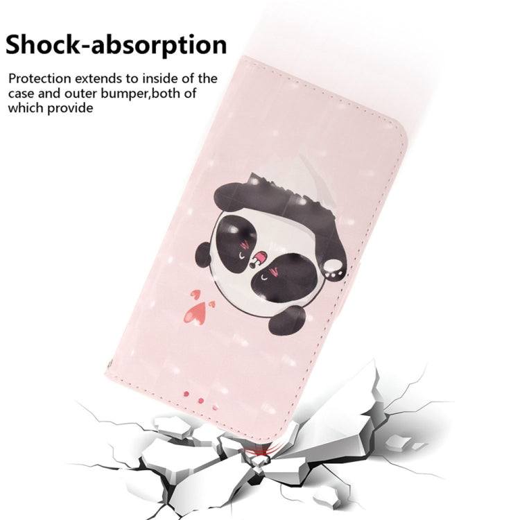 For Samsung Galaxy S25+ 5G 3D Colored Horizontal Flip Leather Phone Case(Heart Panda) - Galaxy S25+ 5G Cases by buy2fix | Online Shopping UK | buy2fix