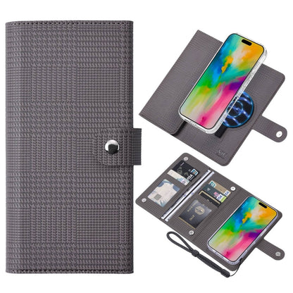 For iPhone 16 Plus ViLi GHA-C Series RFID MagSafe Magnetic Flip Leather Phone Case(Grey) - iPhone 16 Plus Cases by ViLi | Online Shopping UK | buy2fix