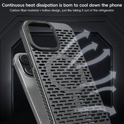 For iPhone 11 Hollow Cooling MagSafe Phone Case(Black) - iPhone 11 Cases by buy2fix | Online Shopping UK | buy2fix