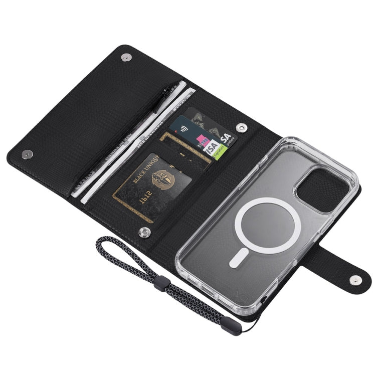 For iPhone 13 Pro ViLi GHB-C Series RFID MagSafe Magnetic Flip Leather Phone Case(Black) - iPhone 13 Pro Cases by ViLi | Online Shopping UK | buy2fix