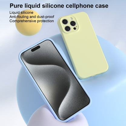 For iPhone 16 Pro Max Precise Hole Liquid Silicone Jelly Color Full Coverage Phone Case(Midnight Blue) - iPhone 16 Pro Max Cases by buy2fix | Online Shopping UK | buy2fix