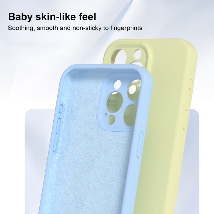 For iPhone 16 Pro Max Precise Hole Liquid Silicone Jelly Color Full Coverage Phone Case(Fluorescent Green) - iPhone 16 Pro Max Cases by buy2fix | Online Shopping UK | buy2fix