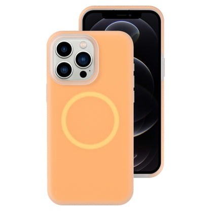 For iPhone 12 Pro Jelly Liquid Silicone MagSafe Magnetic Phone Case(Orange) - iPhone 12 / 12 Pro Cases by buy2fix | Online Shopping UK | buy2fix