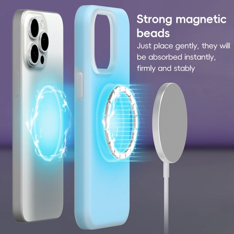 For iPhone 16 Pro Jelly Liquid Silicone MagSafe Magnetic Phone Case(Blue) - iPhone 16 Pro Cases by buy2fix | Online Shopping UK | buy2fix