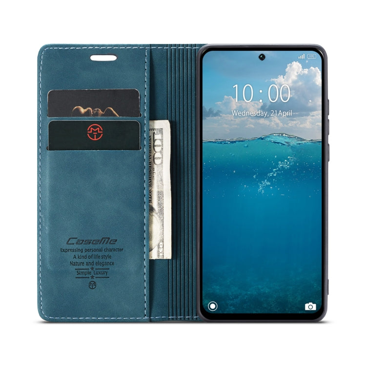 For Redmi 13 CaseMe 013 Multifunctional Horizontal Flip Leather Phone Case(Blue) - Redmi 13 Cases by CaseMe | Online Shopping UK | buy2fix