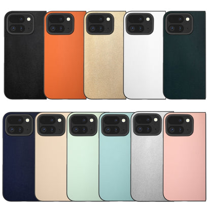 For Google Pixel 9 Pro Fold PU Leather Black Frame Full Coverage Phone Case(Orange) - Google Cases by buy2fix | Online Shopping UK | buy2fix