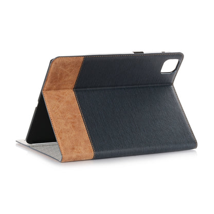 For iPad Pro 13 2024 Cross Texture Stitching Leather Tablet Case(Dark Blue) - iPad Pro 13 2024 Cases by buy2fix | Online Shopping UK | buy2fix