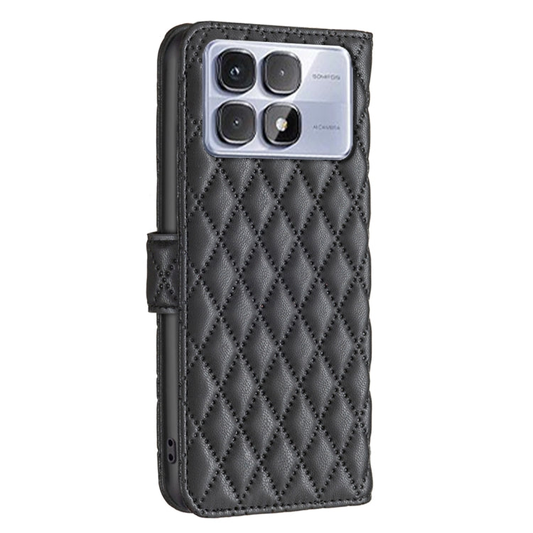 For Redmi K70 Ultra Diamond Lattice Wallet Flip Leather Phone Case(Black) - Xiaomi Cases by buy2fix | Online Shopping UK | buy2fix