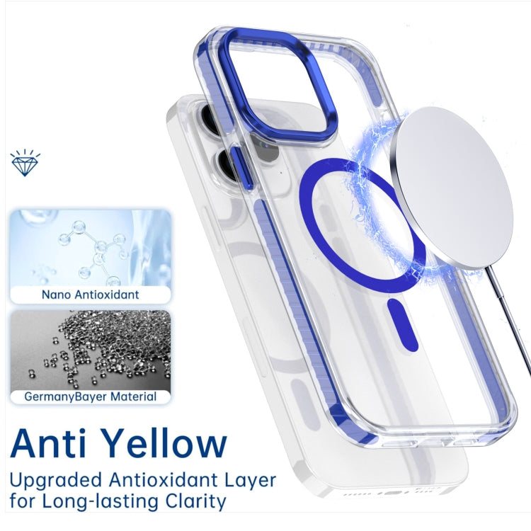 For iPhone 15 Pro Two-color TPU Hybrid PC MagSafe Phone Case(Blue) - iPhone 15 Pro Cases by buy2fix | Online Shopping UK | buy2fix