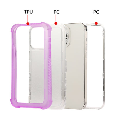 For iPhone 16 Plus Transparent Matte TPU Hybrid PC 3-in-1 Phone Case(Pink) - iPhone 16 Plus Cases by buy2fix | Online Shopping UK | buy2fix