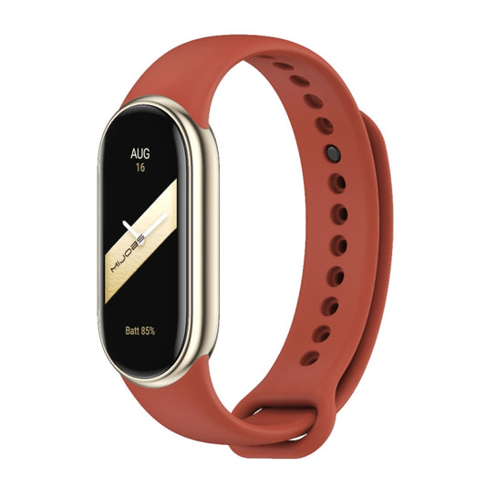 For Xiaomi Smart Band 9 / 8 MIJOBS Metal Buckle Solid Color Silicone Watch Band(Orange) - Watch Bands by MIJOBS | Online Shopping UK | buy2fix