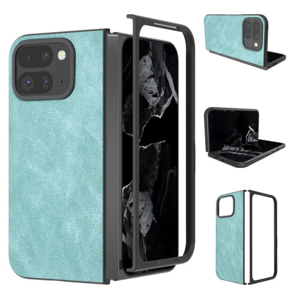 For Google Pixel 9 Pro Fold Black Frame PU Leather Full Coverage Phone Case(Light Blue) - Google Cases by buy2fix | Online Shopping UK | buy2fix