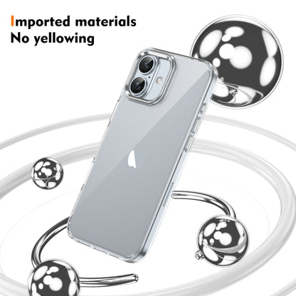 For iPhone 16 Plus Ice Feel HD Transparent PC Full Coverage Phone Case(Silver) - iPhone 16 Plus Cases by buy2fix | Online Shopping UK | buy2fix