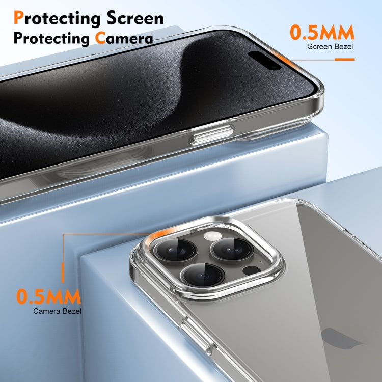 For iPhone 16 Pro Ice Feel HD Transparent PC Full Coverage Phone Case(Silver) - iPhone 16 Pro Cases by buy2fix | Online Shopping UK | buy2fix