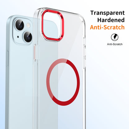 For iPhone 13 Ice Feel HD Transparent MagSafe PC Full Coverage Phone Case(Red) - iPhone 13 Cases by buy2fix | Online Shopping UK | buy2fix