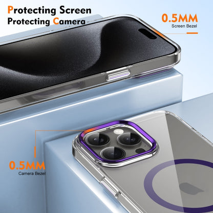 For iPhone 16 Pro Max Ice Feel HD Transparent MagSafe PC Full Coverage Phone Case(Purple) - iPhone 16 Pro Max Cases by buy2fix | Online Shopping UK | buy2fix