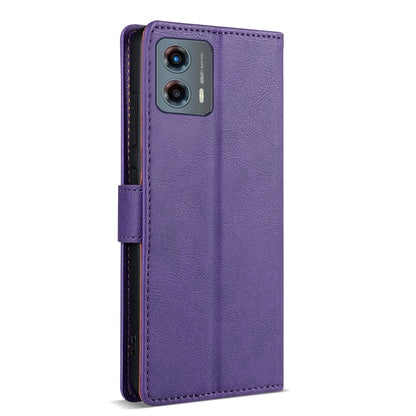 For Motorola Moto G Stylus 2024 N.BEKUS CSJ-P1 Solid Color Leather Phone Case(Purple) - Motorola Cases by N.BEKUS | Online Shopping UK | buy2fix