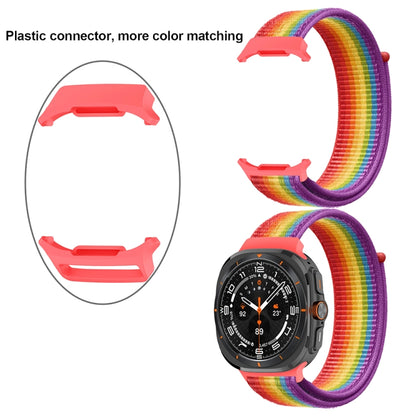 For Samsung Galaxy Watch Ultra 47mm Plastic Connector Nylon Loop Watch Band(Seashell) - Watch Bands by buy2fix | Online Shopping UK | buy2fix