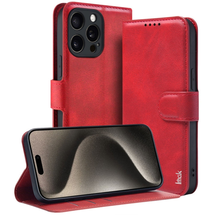 For iPhone 15 Pro Max IMAK Count Series Flip Leather Phone Case(Red) - iPhone 15 Pro Max Cases by imak | Online Shopping UK | buy2fix