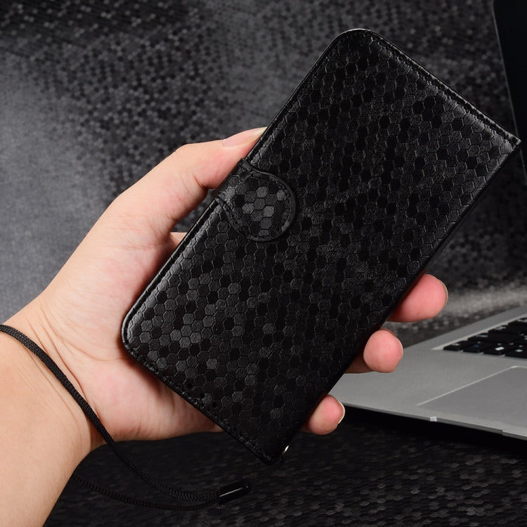 For Redmi K70 Ultra Honeycomb Dot Texture Leather Phone Case(Black) - Xiaomi Cases by buy2fix | Online Shopping UK | buy2fix