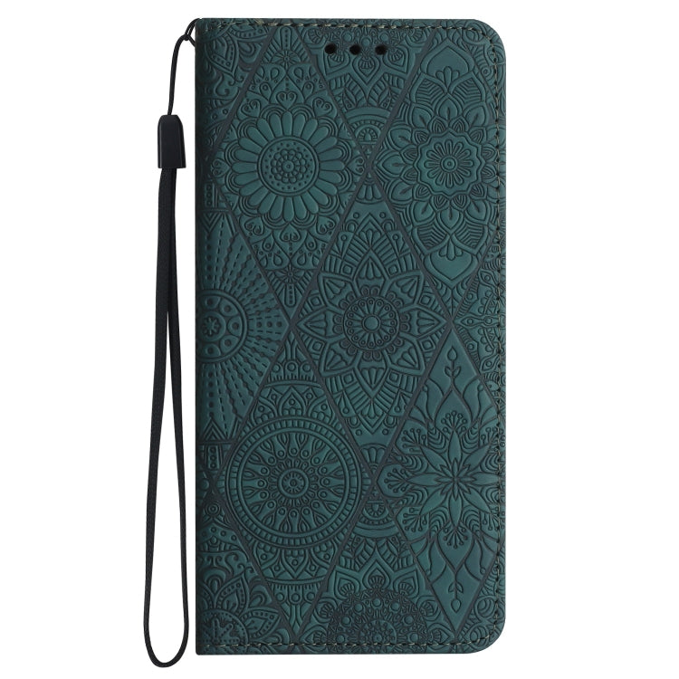 For Google Pixel 9 Pro XL Ethnic Embossed Adsorption Leather Phone Case(Blue) - Google Cases by buy2fix | Online Shopping UK | buy2fix