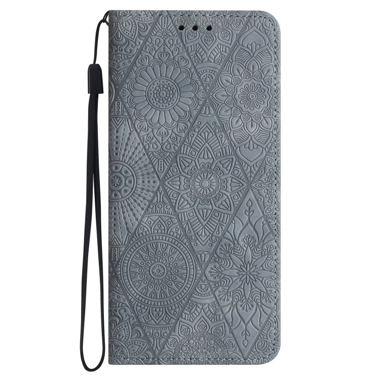 For Google Pixel 9 Pro XL Ethnic Embossed Adsorption Leather Phone Case(Grey) - Google Cases by buy2fix | Online Shopping UK | buy2fix