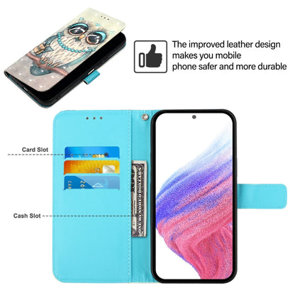 For Redmi K70 Ultra 5G Global 3D Painting Horizontal Flip Leather Phone Case(Grey Owl) - Xiaomi Cases by buy2fix | Online Shopping UK | buy2fix