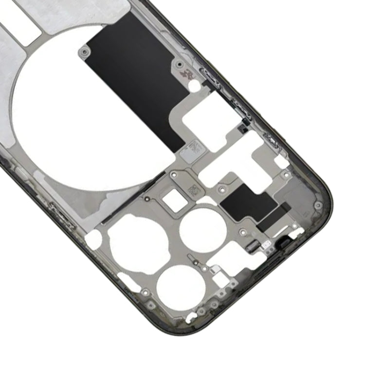 For iPhone 15 Pro Middle Frame Bezel Plate with Side Keys + Card Tray, Version:US Version(Black) - LCD Related Parts by buy2fix | Online Shopping UK | buy2fix