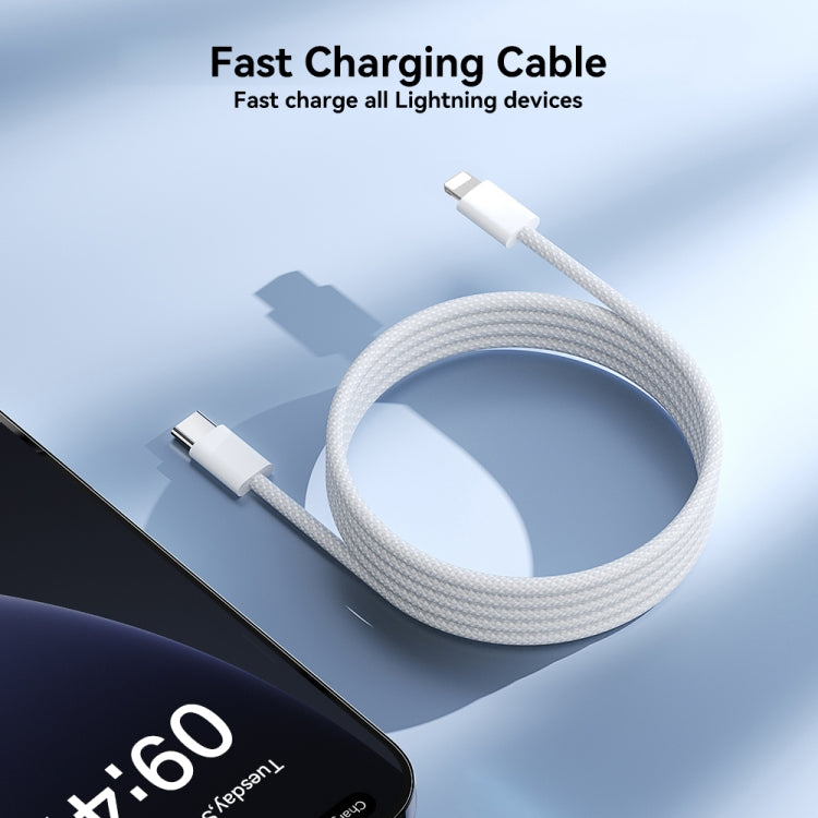 JOYROOM S-A45 30W USB-C / Type-C to 8 Pin Fast Charge Data Cable, Length: 1m(White) - 2 in 1 Cable by JOYROOM | Online Shopping UK | buy2fix