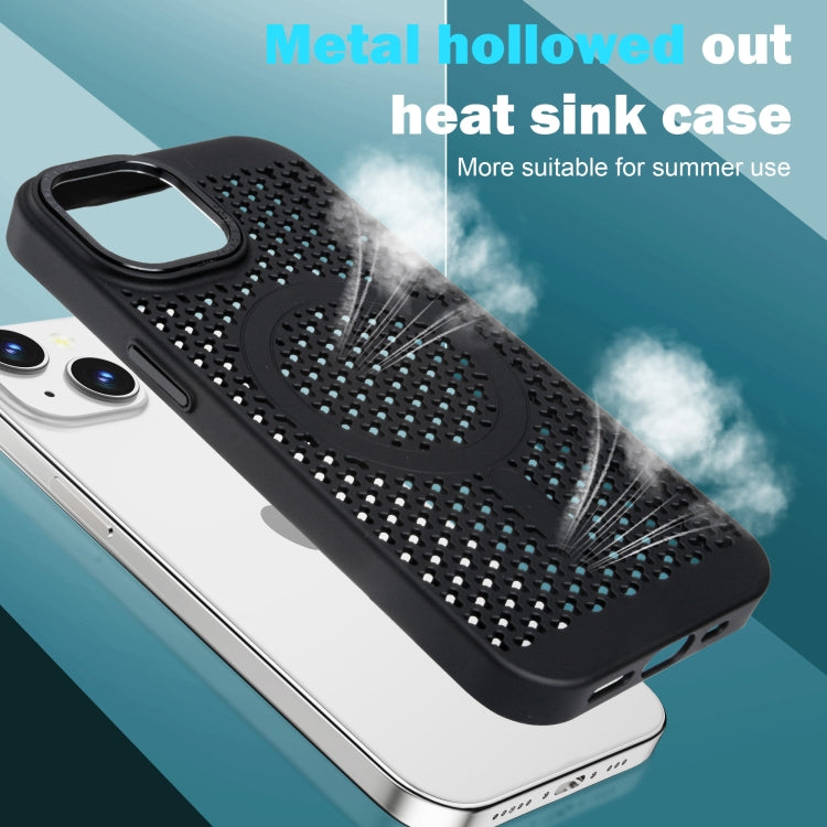 For iPhone 15 Pro Max Ice Feeling Cooling MagSafe Magnetic Phone Case(Navy Blue) - iPhone 15 Pro Max Cases by buy2fix | Online Shopping UK | buy2fix