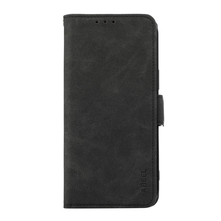 For OnePlus 13 ABEEL Frosted Magnetic RFID Leather Phone Case(Black) - OnePlus Cases by buy2fix | Online Shopping UK | buy2fix