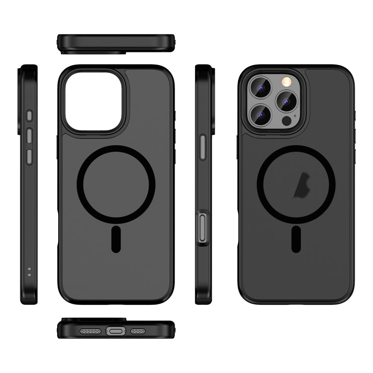 For iPhone 13 Pro Max Skin Feel Frosted MagSafe Magnetic Phone Case(Transparent Black) - iPhone 13 Pro Max Cases by buy2fix | Online Shopping UK | buy2fix